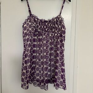 silk polka dot tank top